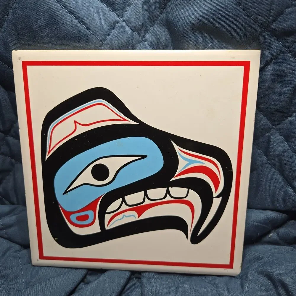 Northwest Pacific Coast Art Ceramic Tile Henry Robertson Bear 6
